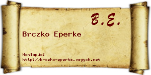 Brczko Eperke névjegykártya